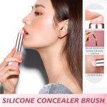 Lipstick Brush Silicone Lip Brush with Cover Lipstick(1 Pcs).