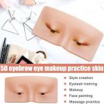 Makeup Practice Face Board Silicon Eye practice dummy (Pack of 1).