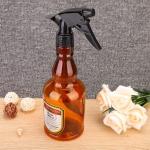 Spray Bottle Hair Sprayer Barber Bottle Accessory(Brown) 1 Pcs