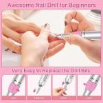 Nail Drill Machine Portable Rechargeable nail Care Kit Electric Nail Drill Pen  1 Pcs