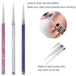 Nail Art Liner Brushes (Pack of 3).