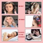 Heatless Curling Rod Headband ,No Heat Rod Headband Set Silk Ribbon 1 Pcs (Muticolor)