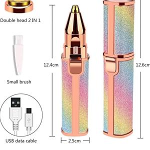 Eyebrow Trimmer, 2 in 1 Rechargeable Facial Hair Remover(Pack o f 1).