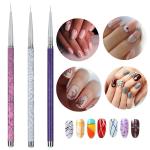 Nail Art Liner Brushes (Pack of 3).