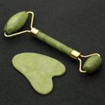 Green Face Roller With Face Massager For Women Men |  (Green) 1 Piece