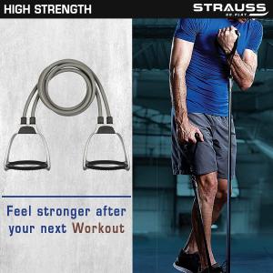 Double Toning Resistance Tube Heavy Quality Exercise Band For Stretching (Pack of 1).