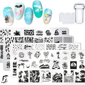 Plastic Stamping Nail Art Kit (Pack of 1)