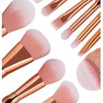 11pcs Diamond cut Handle Makeup Brush Set With Big Fish Tail For Foundation Brush