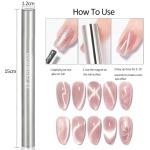 Nail 3D Magnet Tool, Super Long Double-head Nail Magnet Pens(1 Pcs).