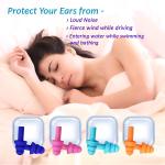 5 pair Earplugs for Sleeping, Noise Cancelling Sound Blocking Ear Plugs  Silicone