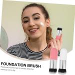 2 Pcs Liquid Foundation Brush Set, Pink Gold and Pink Silver, Face Makeup Brush