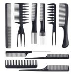 Stylish Women Black Plastic Hair Combs Set (10 Piece).