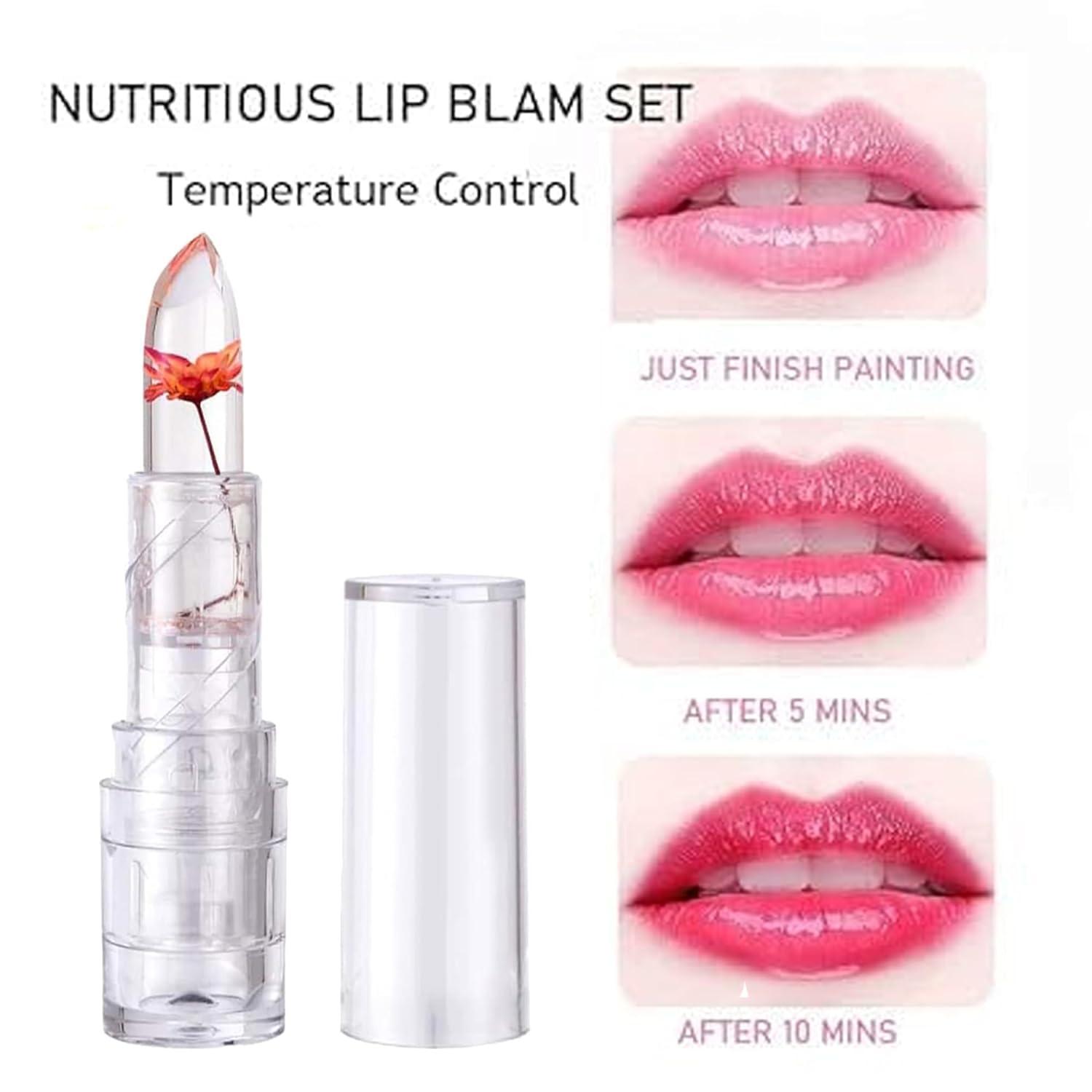 Flower Lipstick  Lip Balm Pack of 1( Pink).