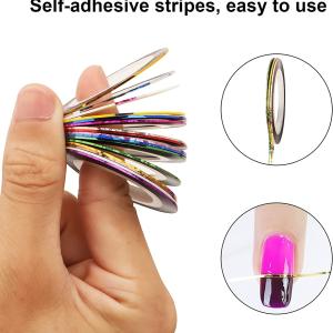 Nail Striping Role Tape Nail Art Tip Sticker Nail Art Tape Line 1 Pcs (Multicolor )