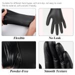 Black Nitrile Gloves,Next-Gen Smooth Disposable Powder Free Examination Hand Gloves 1Pcs