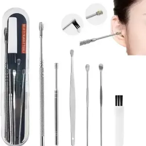 Ear Wax Removal Kit,6 Pcs Ear Pick Earwax Remover Tool Professional 1 Pcs