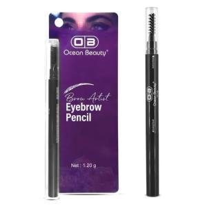Professional Eye Waterproof & Smudge Proof Long Lasting Eyebrow Pencil Liner Black With Brush For Girls & Women(1 Pcs).
