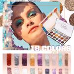 18 Shade Glittering Eyeshadow & Highlighter Palette 1 Pcs