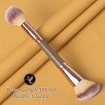 Foundation Brush Make Up Brush Flat Top Brush 2 in 1 Double-Sided Beauty Makeup Tools 1 Pcs