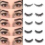 3D Eyelashes Fibber Synthetic, Natural & soft 100% Handmade 3D Eyelashes (pack of 5)