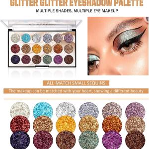18 Shade Glittering Eyeshadow & Highlighter Palette 1 Pcs