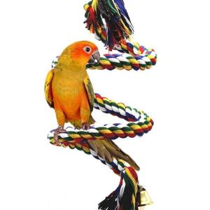 Colorful Soft Bird Climbing Rope, for Parakeet Birds 1 Pcs