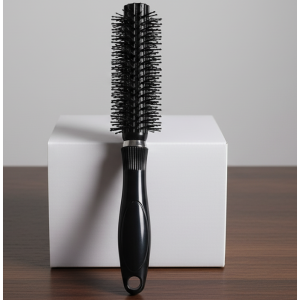 Hair Brush Comb Round Comb Twill with Wood Handle 1 Pcs