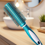 2 Pcs Professional Round Hair Brush With Rubber Grip Handle For Men & Women