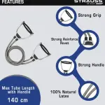 Double Toning Resistance Tube Heavy Quality Exercise Band For Stretching (Pack of 1).