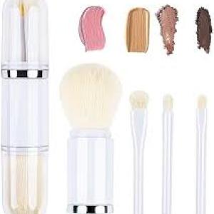 Makeup Brush Set 4 in 1 Portable Travel Blending Powder Foundation Brush.