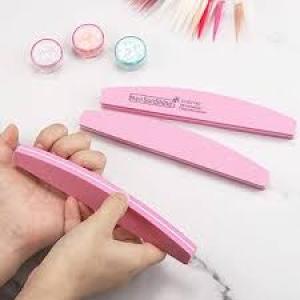 3 Pcs Nail Soft Buffer Nail File Sponge (Multicolor)