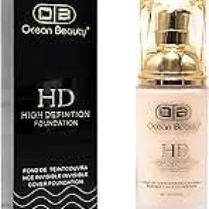 OCEAN BEAUTY Invisible Cover Foundation Shade 104 Nude Beige Flawless Complexion Foundation 1 Pcs