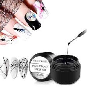 Gel for Nail Art Elastic Painted Nail Gel Polish for Pulling Drawing Line Nail Decoration Spider Nail Set (White)