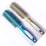 2 Pcs Professional Round Hair Brush With Rubber Grip Handle For Men & Women