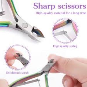 Colorful Nail Clipper Colorful Stainless Steel Titanium Nail Dead Skin Removal Clipper(1 Piece)