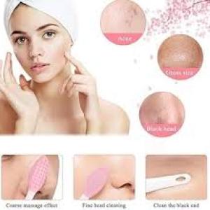Face Cleaner Blackhead Remover Brush Cleanser Nose Pore Brush Finger Scruber Tool(Pack of 2).