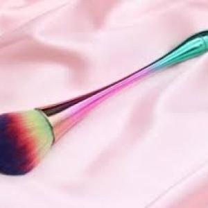 Long Colorful Dusting Brush for Nail Artist 1 Pcs