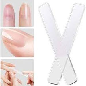 Glass Nail File Transparent Sanding Polishing Grinding Nails Filing Manicure Tool(Pack of 3).