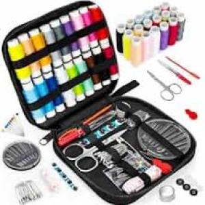 100 Pcs Sewing Kit, 12 Thread Pools, Tailoring Accessories, Silai Thread and Needle, Craft Material, Thread Box Set, Travel Bag