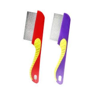 Flea Comb for Cat Dog, Stainless Steel Fine Tooth Flea Lice Tear Stain Remover Comb(2 Pcs).