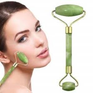 Green Face Roller With Face Massager For Women Men |  (Green) 1 Piece