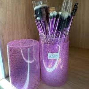 Makeup Brushes Set with Case, 12pcs Professional Make Up Brush Portable Storage Box, Best Gift Kit (Glitter Pink)