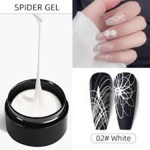 Gel for Nail Art Elastic Painted Nail Gel Polish for Pulling Drawing Line Nail Decoration Spider Nail Set (White)