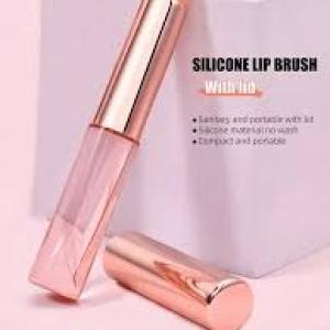 Silicone Lip Brush with Cover Lipstick Makeup Brushes Women (Pack of 1).