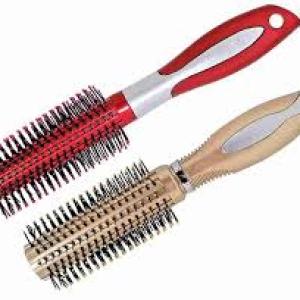 Hair Curling Roller Round Comb Brush paçk of 2