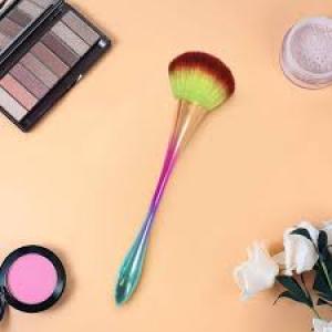 Long Colorful Dusting Brush for Nail Artist 1 Pcs