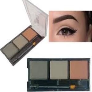 3 Color Waterproof Eye Shadow Eyebrow Powder Make Up Palette 1 Pcs