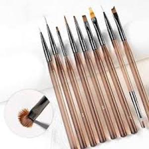 Nail Art Brushes Set, 9 Pieces, Nail Art Design Tools 9 Pcs