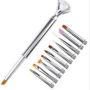 10 PICS Diamond Head Art Pen Brush Manicure Tool