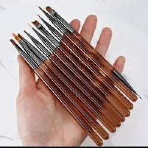9 Pcs Nail Art Brushes  (Pack of 9 )